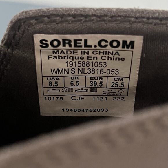 NWT Sorel Evie Quarry Gray Gum II Waterproof Leather Wedge Boots - Picture 11 of 11